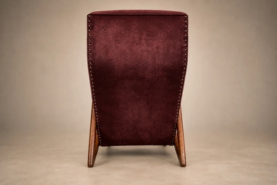 Jos Zanine Caldas Brazilian Modern Imbuia Wood Mohair Lounge Armchair Att Jos Zanine Caldas