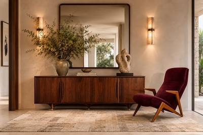 Jos Zanine Caldas Brazilian Modern Imbuia Wood Mohair Lounge Armchair Att Jos Zanine Caldas