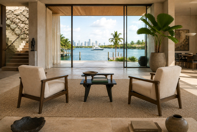 Jos Zanine Caldas Brazilian Modern Two Tier Accent Table in Marine Plywood by Jos Zanine Caldas