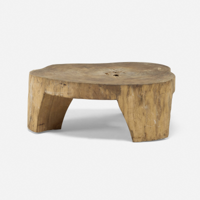 Jos Zanine Caldas Carved Pequi Wood Coffee Table