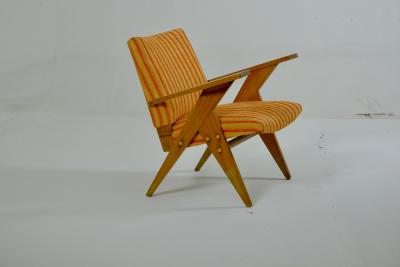 Jos Zanine Caldas Mid Century Modern Pair of N Lounge Chairs by Zanine Caldas 1960s