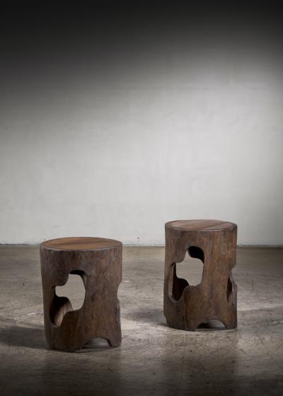 Jos Zanine Caldas Pair of Zanine Caldas wooden stools