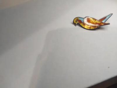 Jose Frederico Vintage Jose Frederico Sterling Silver and Enameled Parrot Brooch