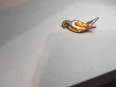 Jose Frederico Vintage Jose Frederico Sterling Silver and Enameled Parrot Brooch