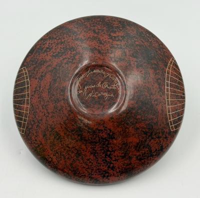 Jose Guerrero Nicaraguan Carved Hummingbird Studio Art Pottery Vessel by Jose Guerrero