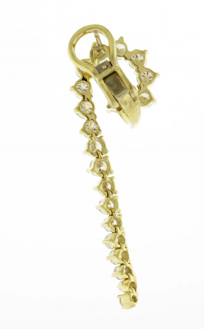 Jose Hess JOSE HESS DIAMOND SPIRAL DROP EARRINGS