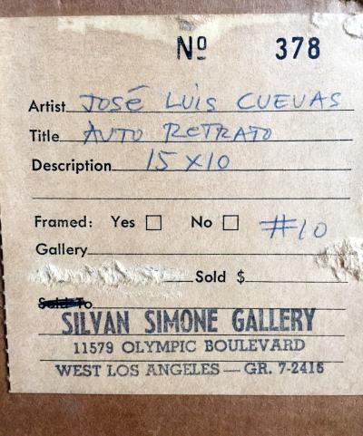 Jose Luis Cuevas Framed Drawing by Mexican Artist Jose Luis Cuevas