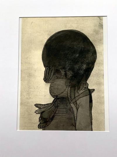 Jose Luis Cuevas Pair of Framed Work on Paper by Jose Luis Cuevas