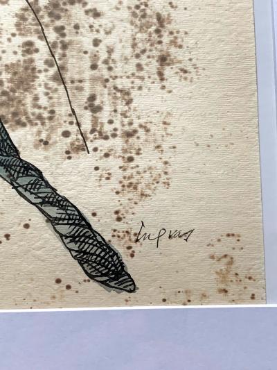 Jose Luis Cuevas Pair of Framed Work on Paper by Jose Luis Cuevas