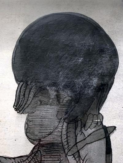 Jose Luis Cuevas Pair of Framed Work on Paper by Jose Luis Cuevas