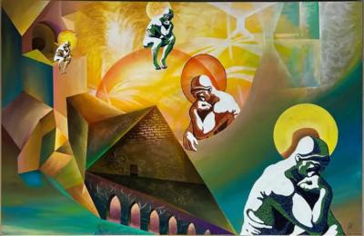 Jose Manuel Giraldez Ramos Jose Manuel Giraldez Ramos Abstract Oil Painting Cuban American Artist