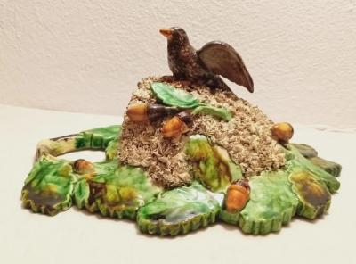 Jose alves Cunha Portuguese Palissy majolica wall planter Quality and beautiful piece 