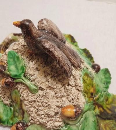 Jose alves Cunha Portuguese Palissy majolica wall planter Quality and beautiful piece 