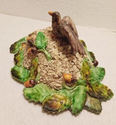 Jose alves Cunha Portuguese Palissy majolica wall planter Quality and beautiful piece 