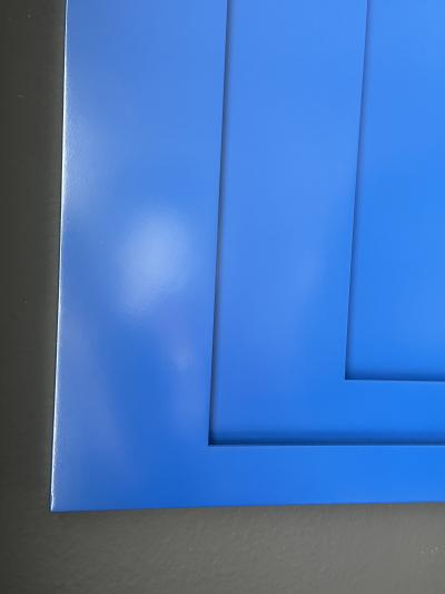 Josef Albers Blue No5 Sculpture in High Gloss Lacquer