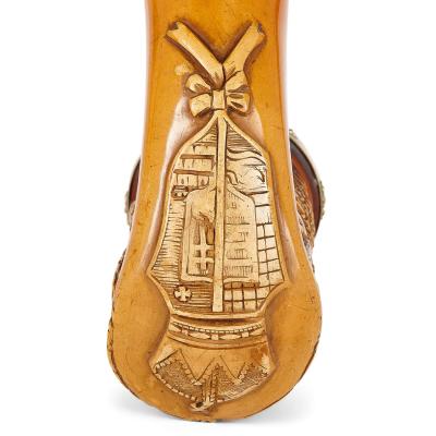 Josef Carl Klinkosch Meerschaum pipe bowl with silver mountings by Klinkosch