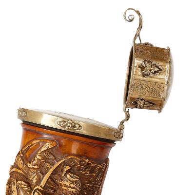 Josef Carl Klinkosch Meerschaum pipe bowl with silver mountings by Klinkosch