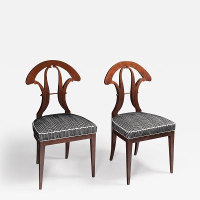 Josef Danhauser A Pair of important Biedermeier Side Chairs by Josef Danhauser