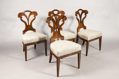 Josef Danhauser A Suite of Four Biedermeier Side Chairs Attributed to Josef Danhauser