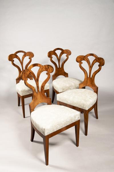 Josef Danhauser A Suite of Four Biedermeier Side Chairs Attributed to Josef Danhauser