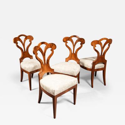 Josef Danhauser A Suite of Four Biedermeier Side Chairs Attributed to Josef Danhauser