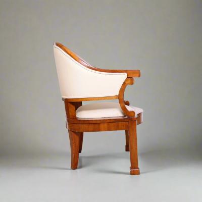 Josef Danhauser Pair of Biedermeier Cherrywood Armchairs Attr to Joseph Danhauser