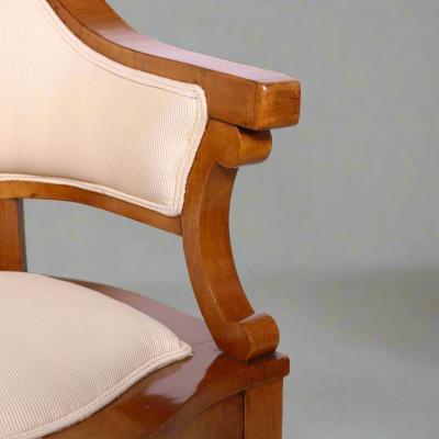 Josef Danhauser Pair of Biedermeier Cherrywood Armchairs Attr to Joseph Danhauser