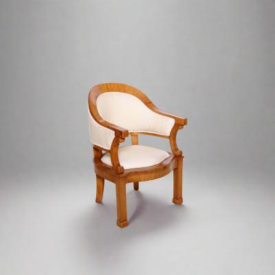 Josef Danhauser Pair of Biedermeier Cherrywood Armchairs Attr to Joseph Danhauser