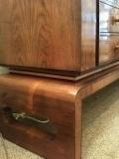 Josef DeCoene Art Deco Sideboard on Stand in Rosewood attributed to Josef DeCoene