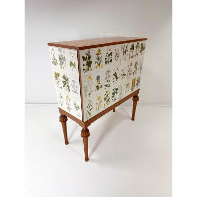 Josef Frank 1940 s Swedish Cabinet With Nordens Flora Illustrations