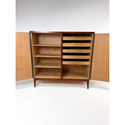Josef Frank 1940 s Swedish Cabinet With Nordens Flora Illustrations