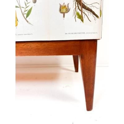 Josef Frank 1940 s Swedish Cabinet With Nordens Flora Illustrations