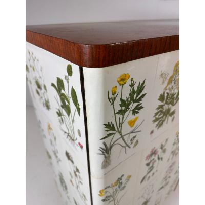 Josef Frank 1940 s Swedish Cabinet With Nordens Flora Illustrations