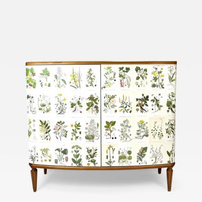 Josef Frank 1950 s Swedish Cabinet With Nordens Flora Illustrations