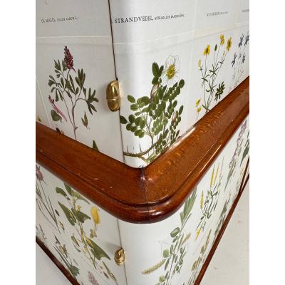 Josef Frank 1950 s Swedish Cabinet With Nordens Flora Illustrations