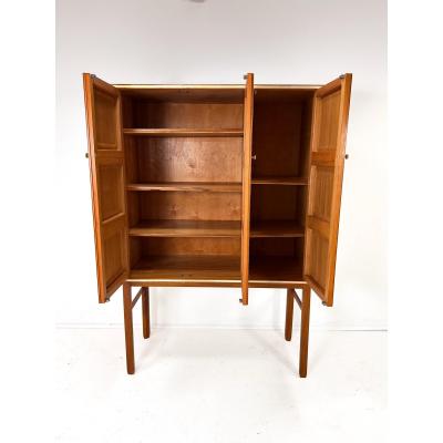 Josef Frank 1950 s Swedish Cabinet With Nordens Flora Illustrations