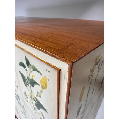 Josef Frank 1950 s Swedish Cabinet With Nordens Flora Illustrations