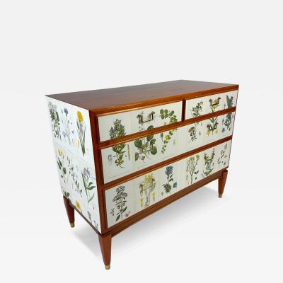 Josef Frank 1950 s Swedish Dresser With Nordens Flora Illustrations