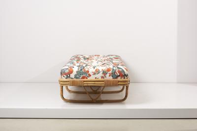 Josef Frank 1950s Basket Daybed in a Josef Frank Style Fabric