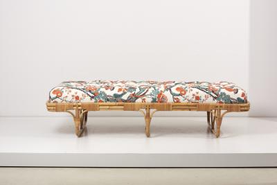 Josef Frank 1950s Basket Daybed in a Josef Frank Style Fabric