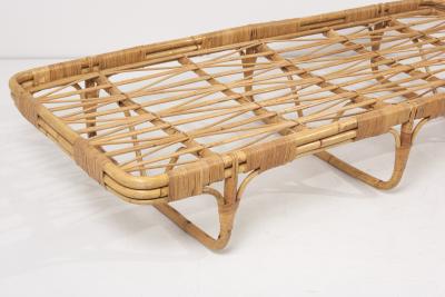 Josef Frank 1950s Basket Daybed in a Josef Frank Style Fabric