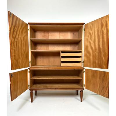 Josef Frank 1950s Swedish Cabinet With Nordens Flora Illustrations