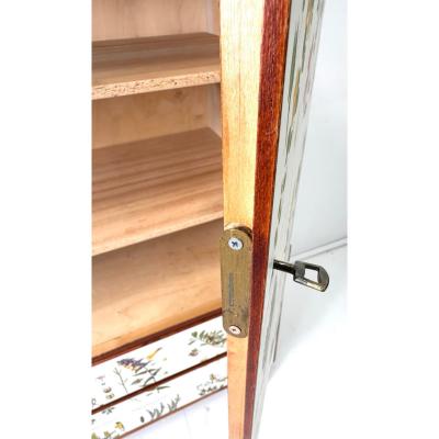 Josef Frank 1950s Swedish Cabinet With Nordens Flora Illustrations