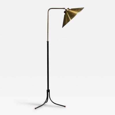 Josef Frank Adjustable Floor Lamp with Brass and Metal Sweden 1950s