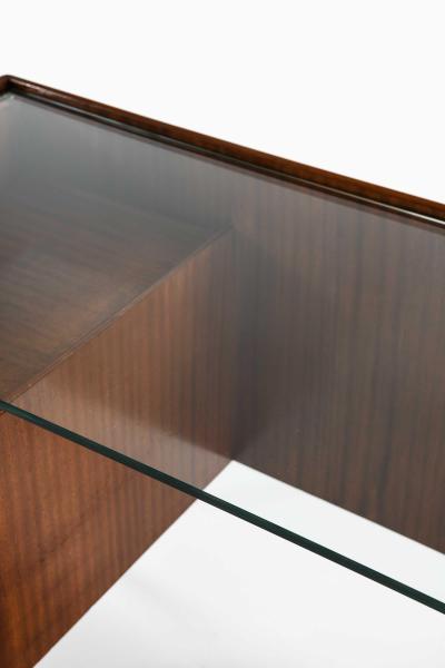 Josef Frank Desk in Mahogany Brass Glass Desk by Josef Frank 1950s