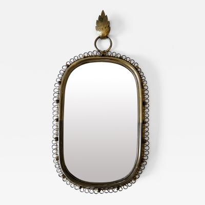 Josef Frank Elegant Wall Mounted Mirror by Josef Frank for Svenskt Tenn Sweden 1950s