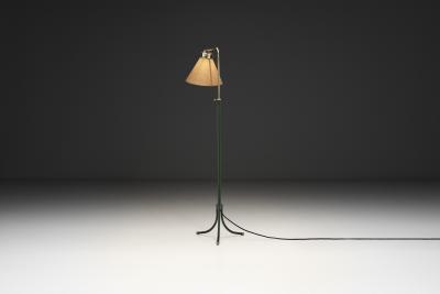 Josef Frank Green Lacquered and Brass 1842 Floor Lamp by Josef Frank Sweden Mid 20th C 