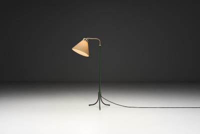 Josef Frank Green Lacquered and Brass 1842 Floor Lamp by Josef Frank Sweden Mid 20th C 