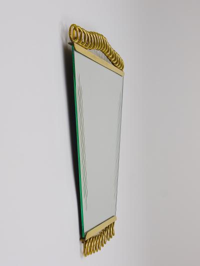 Josef Frank Josef Frank Attr Mid Century Brass Loop Wall Mirror Austria 1950s