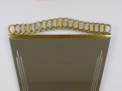 Josef Frank Josef Frank Attr Mid Century Brass Loop Wall Mirror Austria 1950s